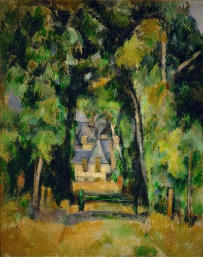 Laan in Chantilly door Paul Cézanne